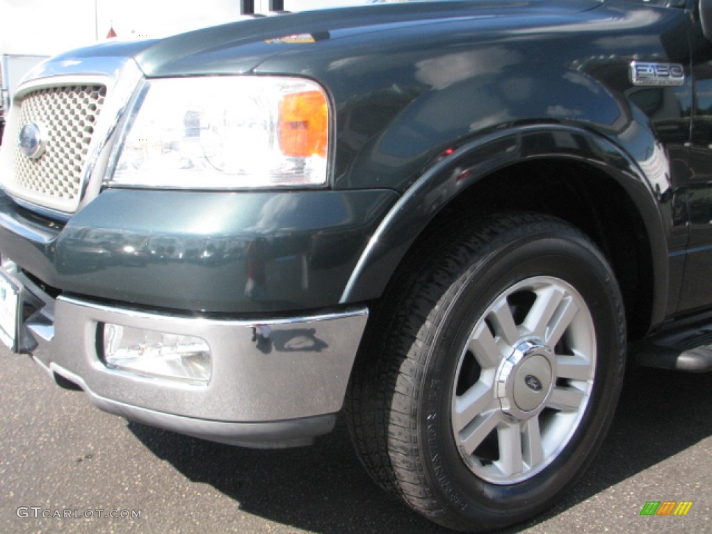 2004 F150 Lariat SuperCab - Aspen Green Metallic / Tan photo #4