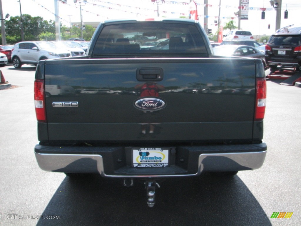 2004 F150 Lariat SuperCab - Aspen Green Metallic / Tan photo #8