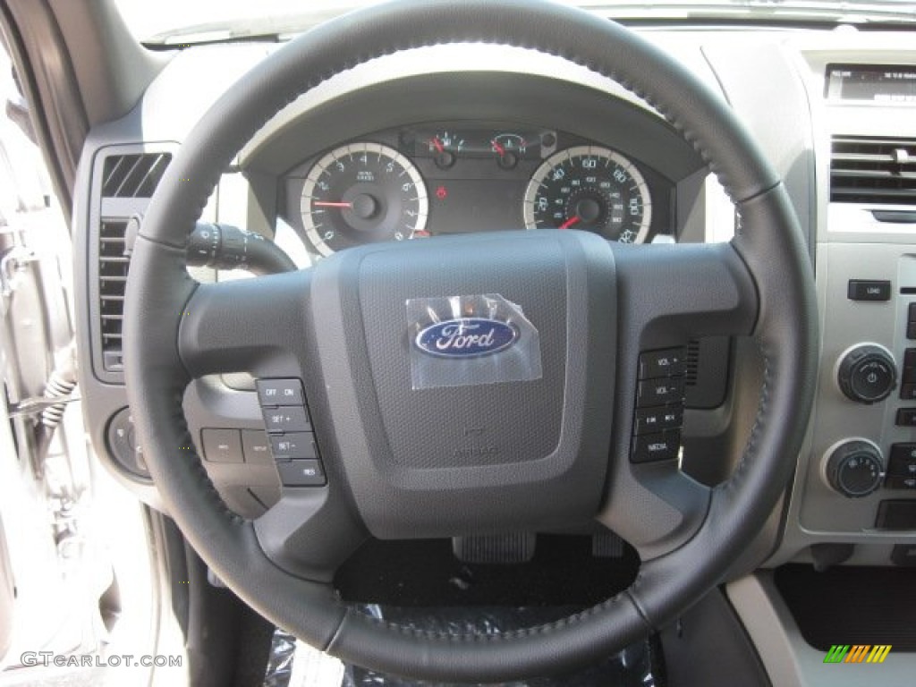 2012 Ford Escape XLT V6 Charcoal Black Steering Wheel Photo #52516230