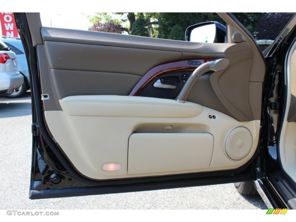 2009 Acura RL 3.7 AWD Sedan Parchment Door Panel Photo #52517916