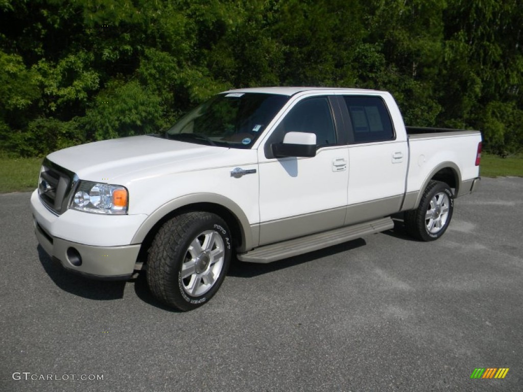 2008 F150 King Ranch SuperCrew - Oxford White / Tan/Castaño Leather photo #1