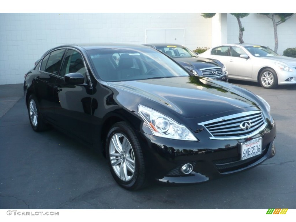 2011 G 25 Sedan - Black Obsidian / Graphite photo #3