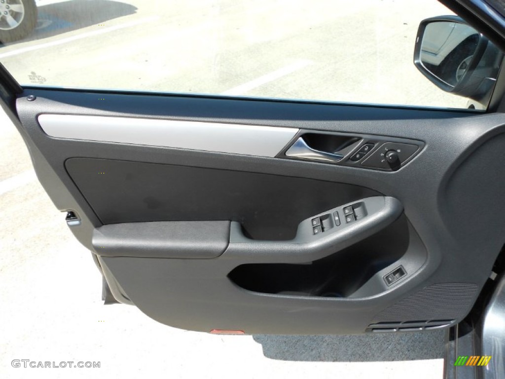 2012 Volkswagen Jetta SEL Sedan Titan Black Door Panel Photo #52519260