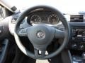 Titan Black 2012 Volkswagen Jetta SEL Sedan Steering Wheel