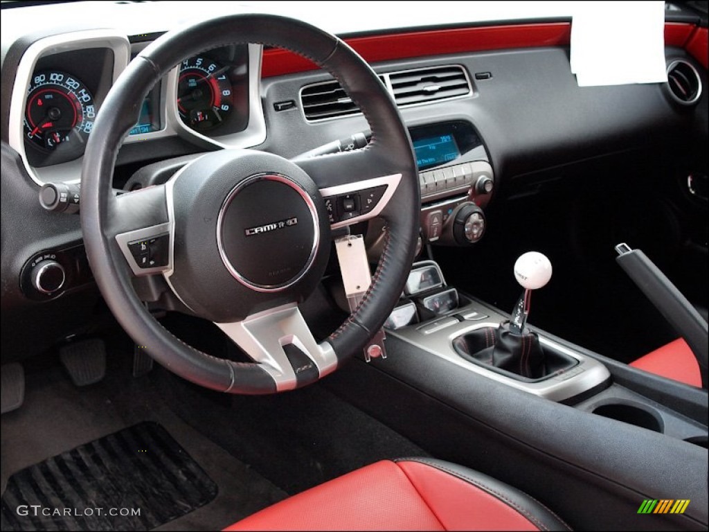 2010 Chevrolet Camaro SS Coupe Black/Inferno Orange Dashboard Photo #52520000
