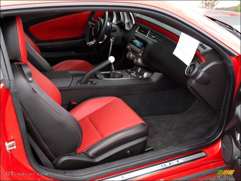 Black/Inferno Orange Interior 2010 Chevrolet Camaro SS Coupe Photo #52520019