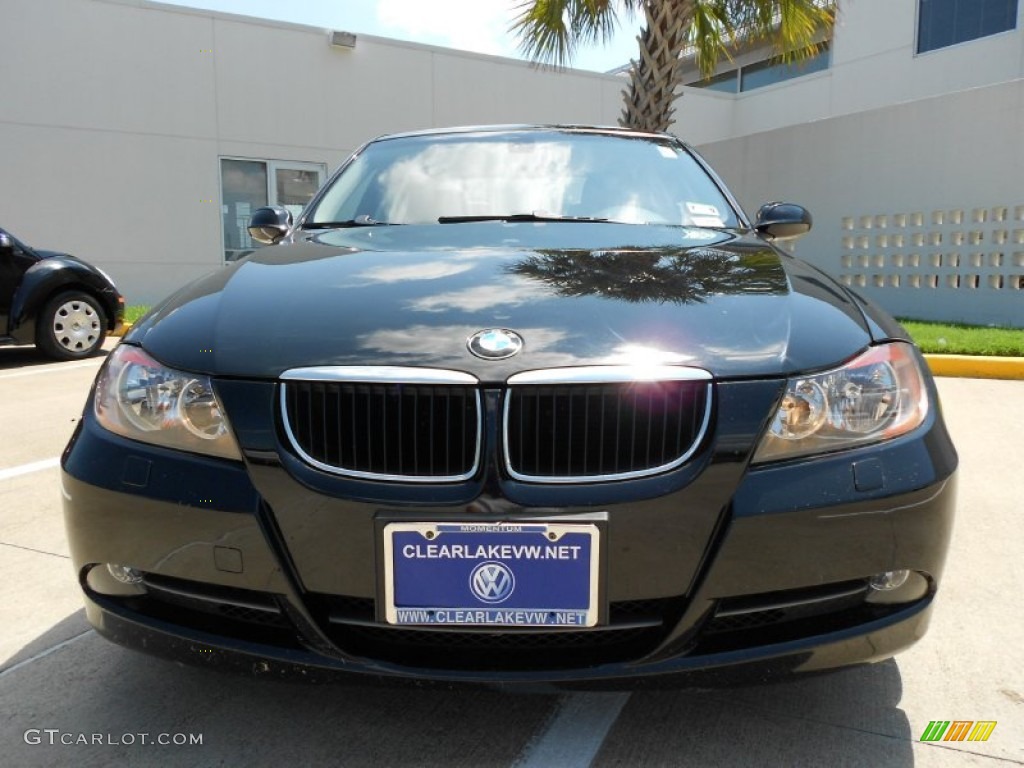 2008 3 Series 328xi Sedan - Black Sapphire Metallic / Black photo #2