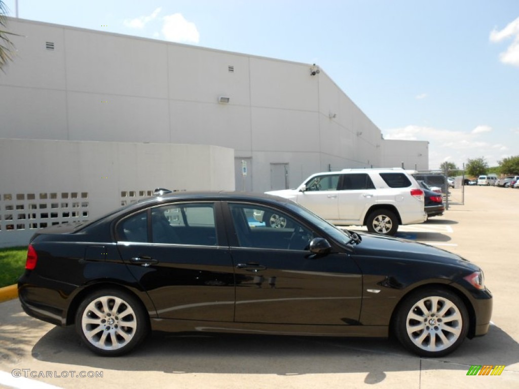 2008 3 Series 328xi Sedan - Black Sapphire Metallic / Black photo #8