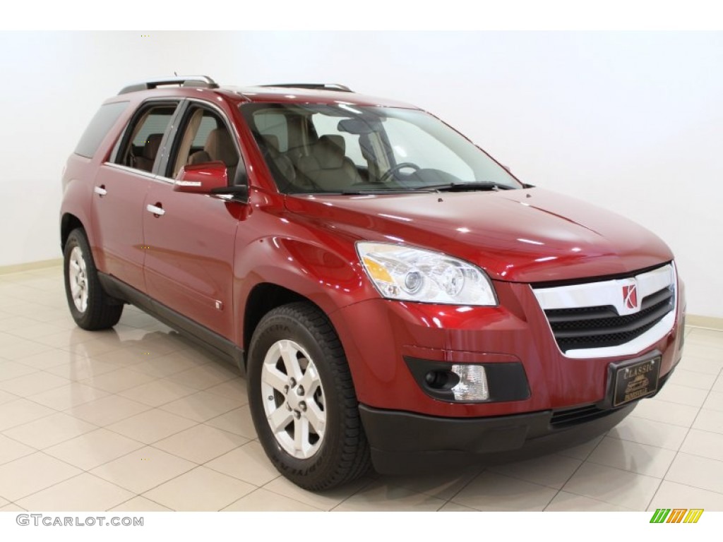 2008 Outlook XR AWD - Red Jewel / Tan photo #1