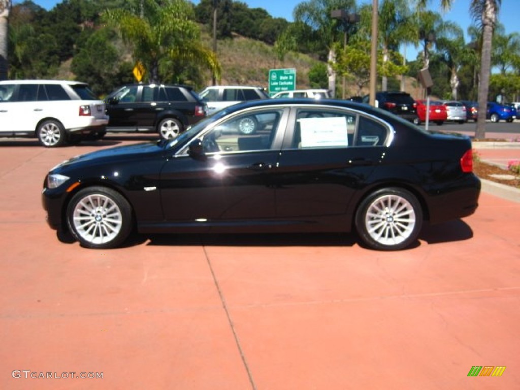 2011 3 Series 335d Sedan - Jet Black / Beige Dakota Leather photo #2