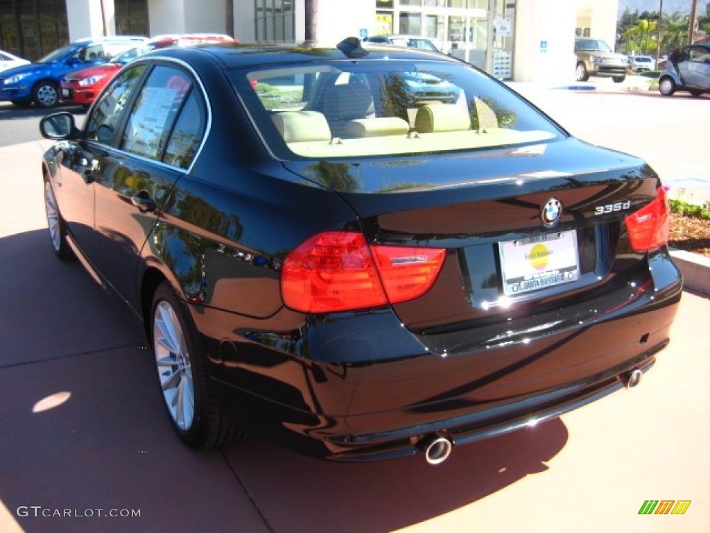 2011 3 Series 335d Sedan - Jet Black / Beige Dakota Leather photo #3