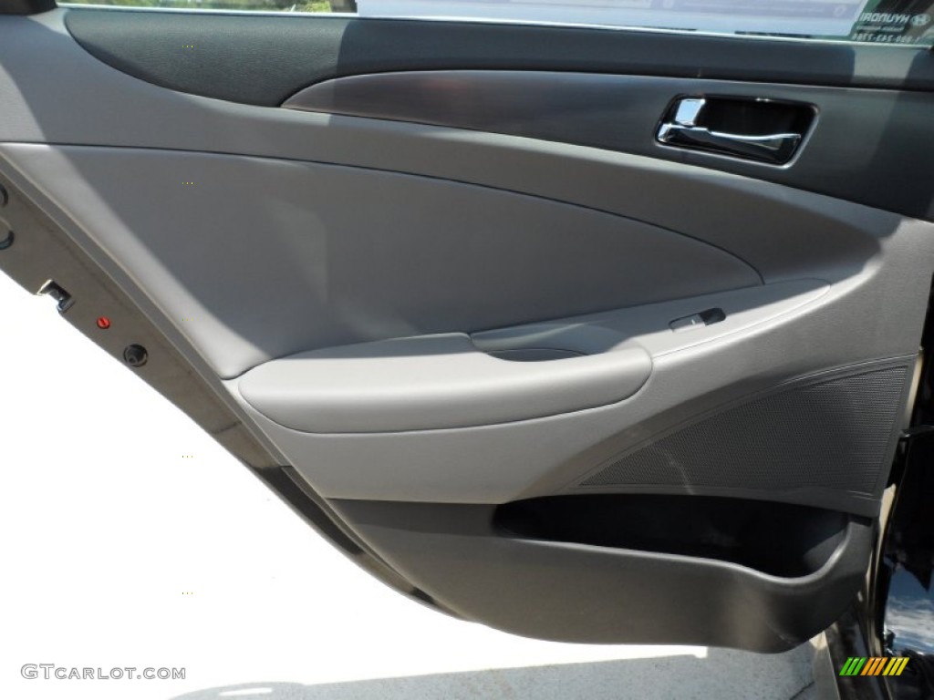 2011 Hyundai Sonata Hybrid Gray Door Panel Photo #52522653