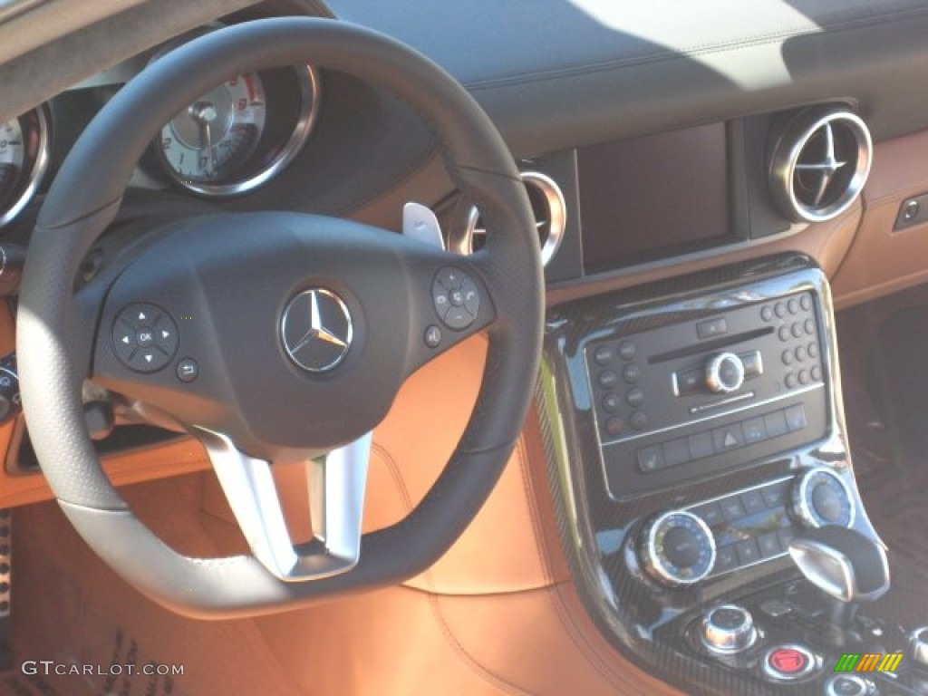 2012 Mercedes-Benz SLS AMG designo Light Brown Natural Woven Dashboard Photo #52523085