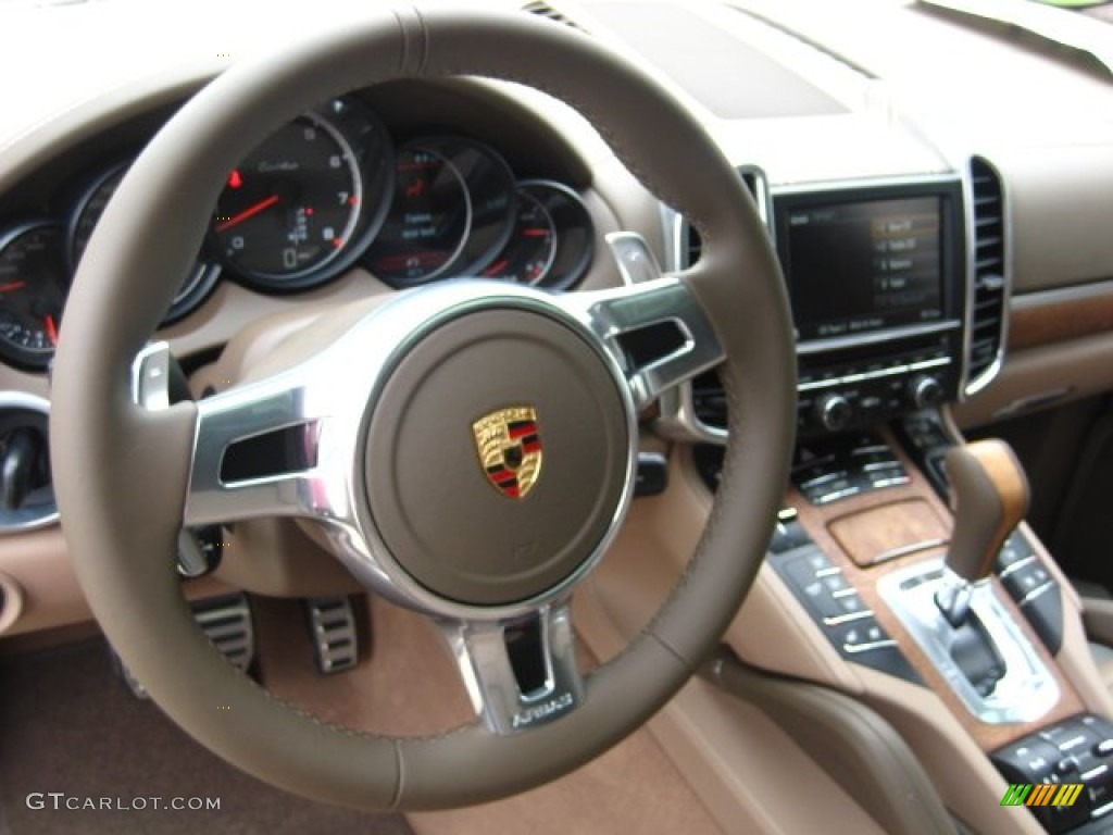 Umber Brown/Cream Interior 2012 Porsche Cayenne Turbo Photo #52523172