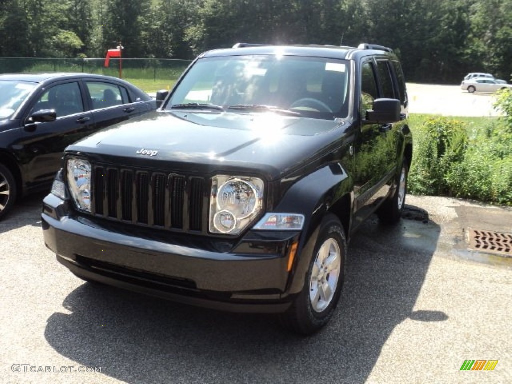 Brilliant Black Crystal Pearl 2012 Jeep Liberty Sport 4x4 Exterior Photo #52523274