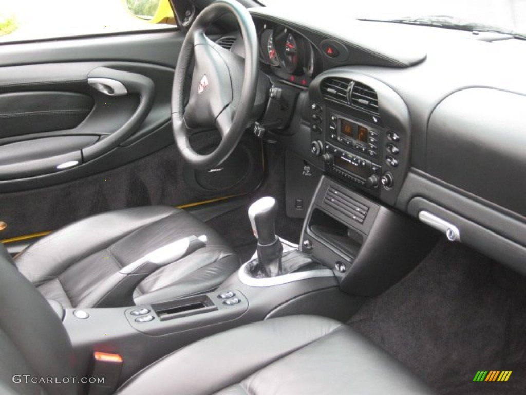 Black Interior 2002 Porsche 911 Carrera 4 Cabriolet Photo #52523865