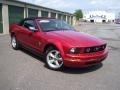 2008 Dark Candy Apple Red Ford Mustang V6 Deluxe Convertible  photo #3