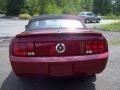 2008 Dark Candy Apple Red Ford Mustang V6 Deluxe Convertible  photo #6