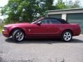 2008 Dark Candy Apple Red Ford Mustang V6 Deluxe Convertible  photo #13