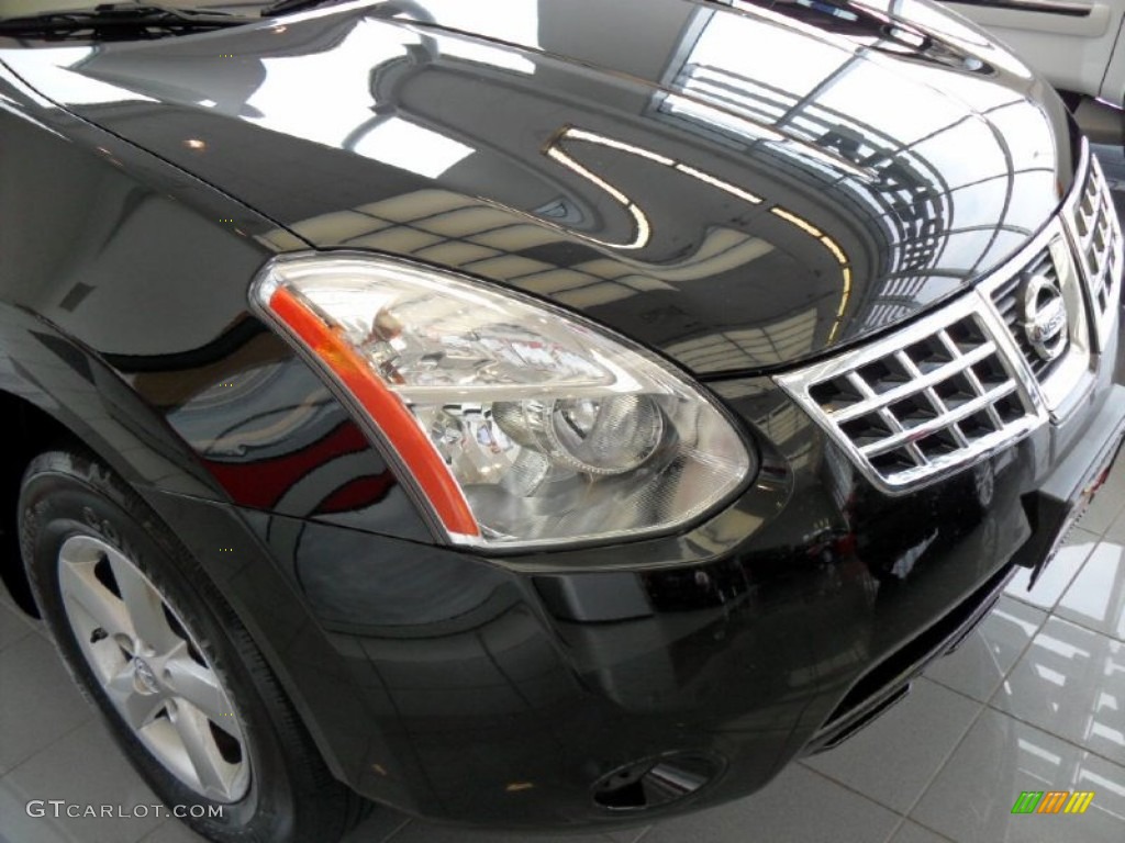 2010 Rogue S AWD - Wicked Black / Black photo #25