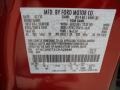 FL: Toreador Red Metallic 2012 Ford Escape XLT Color Code