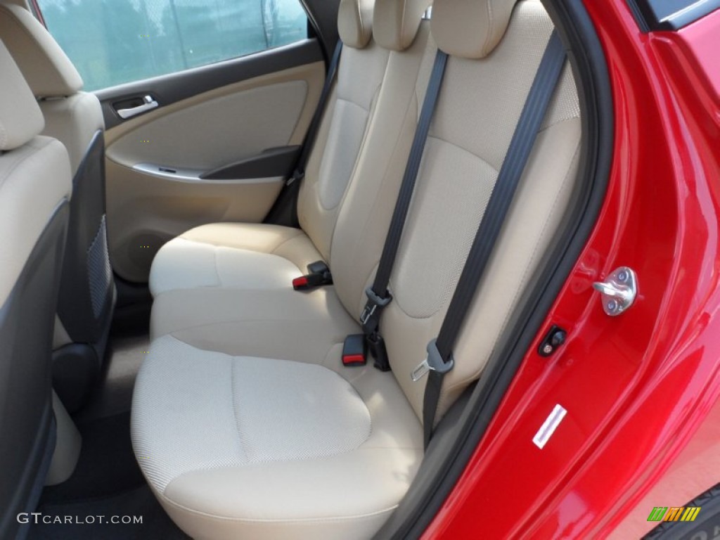 Beige Interior 2012 Hyundai Accent GLS 4 Door Photo #52531362