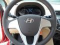 Beige 2012 Hyundai Accent GLS 4 Door Steering Wheel
