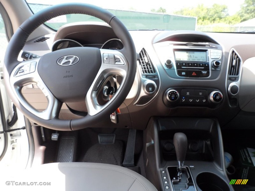 2012 Hyundai Tucson GLS Taupe Dashboard Photo #52532013