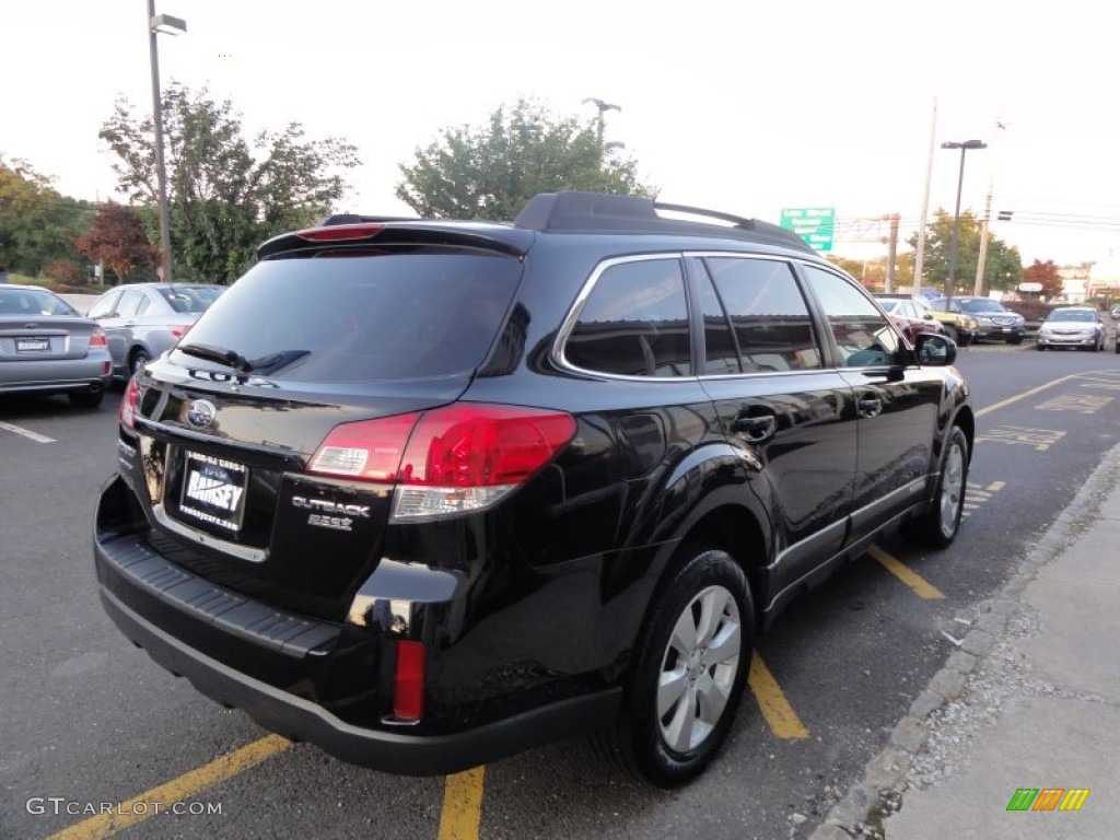 2010 Outback 2.5i Premium Wagon - Crystal Black Silica / Warm Ivory photo #6