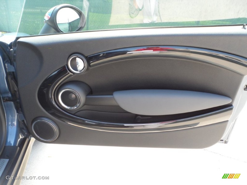 2010 Mini Cooper S Hardtop Grey/Carbon Black Door Panel Photo #52533951