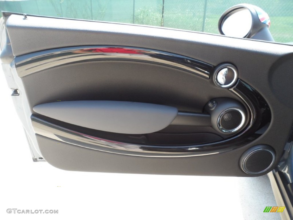 2010 Mini Cooper S Hardtop Grey/Carbon Black Door Panel Photo #52534032