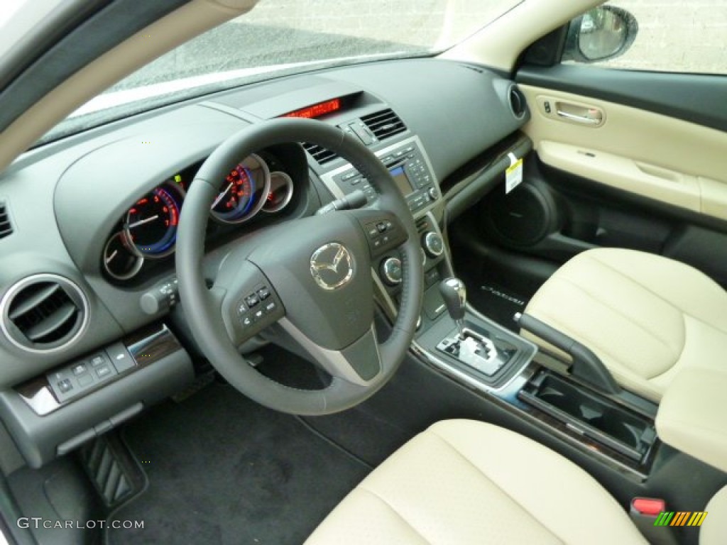 Beige Interior 2011 Mazda MAZDA6 i Grand Touring Sedan Photo #52534137