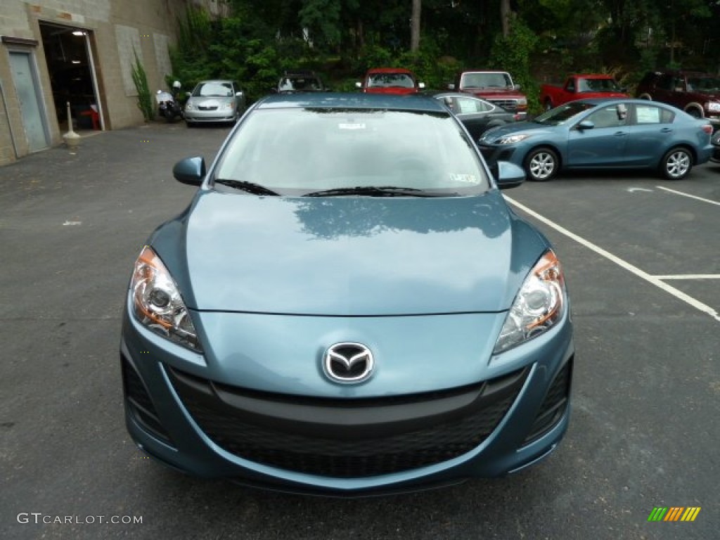 2011 MAZDA3 i Sport 4 Door - Gunmetal Blue Mica / Black photo #7