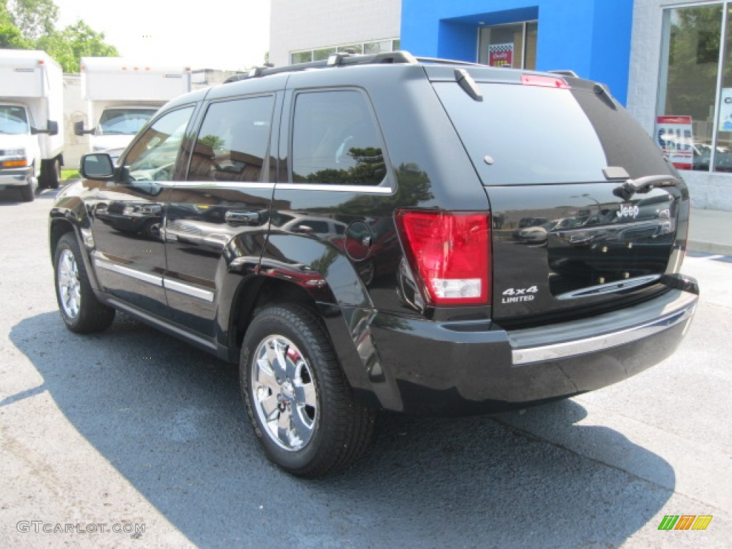 2008 Grand Cherokee Limited 4x4 - Black / Dark Slate Gray/Light Graystone photo #3