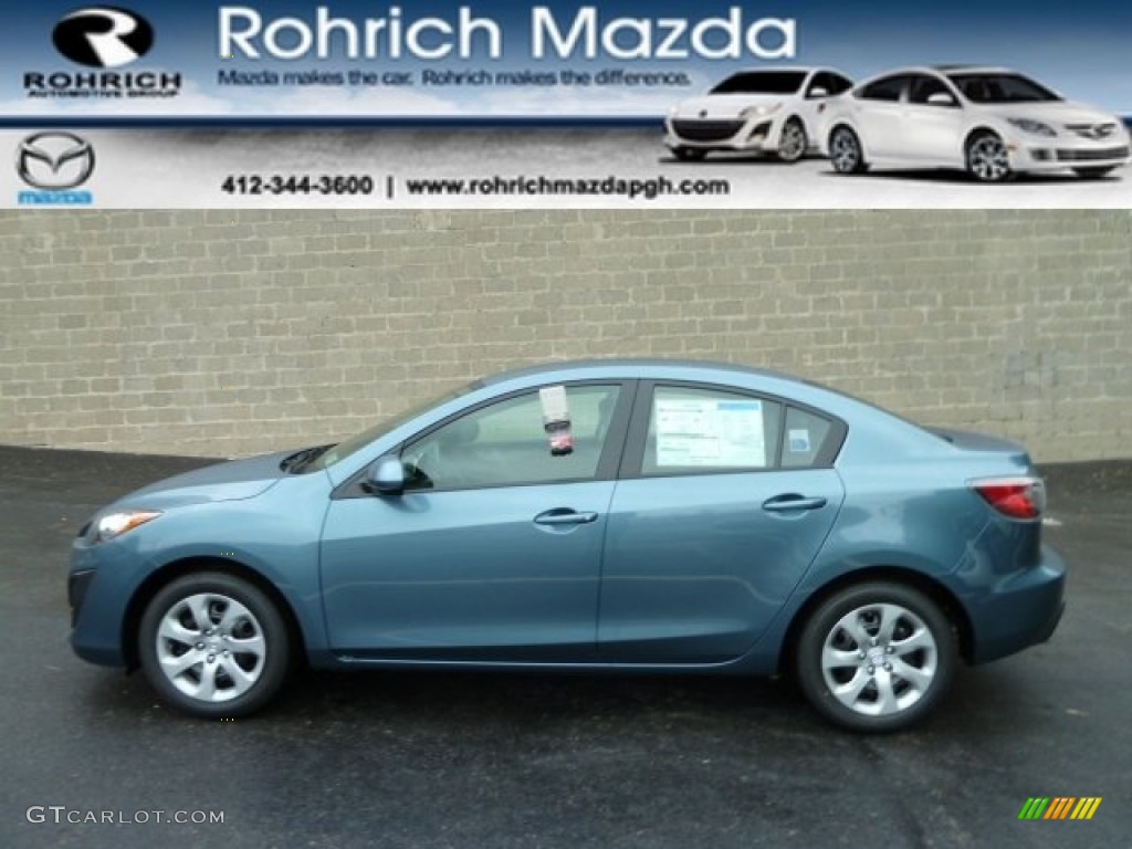 2011 MAZDA3 i Sport 4 Door - Gunmetal Blue Mica / Black photo #1