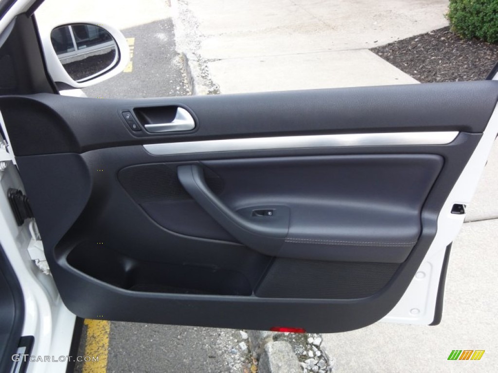 2008 Volkswagen GTI 4 Door Anthracite Black Door Panel Photo #52537341