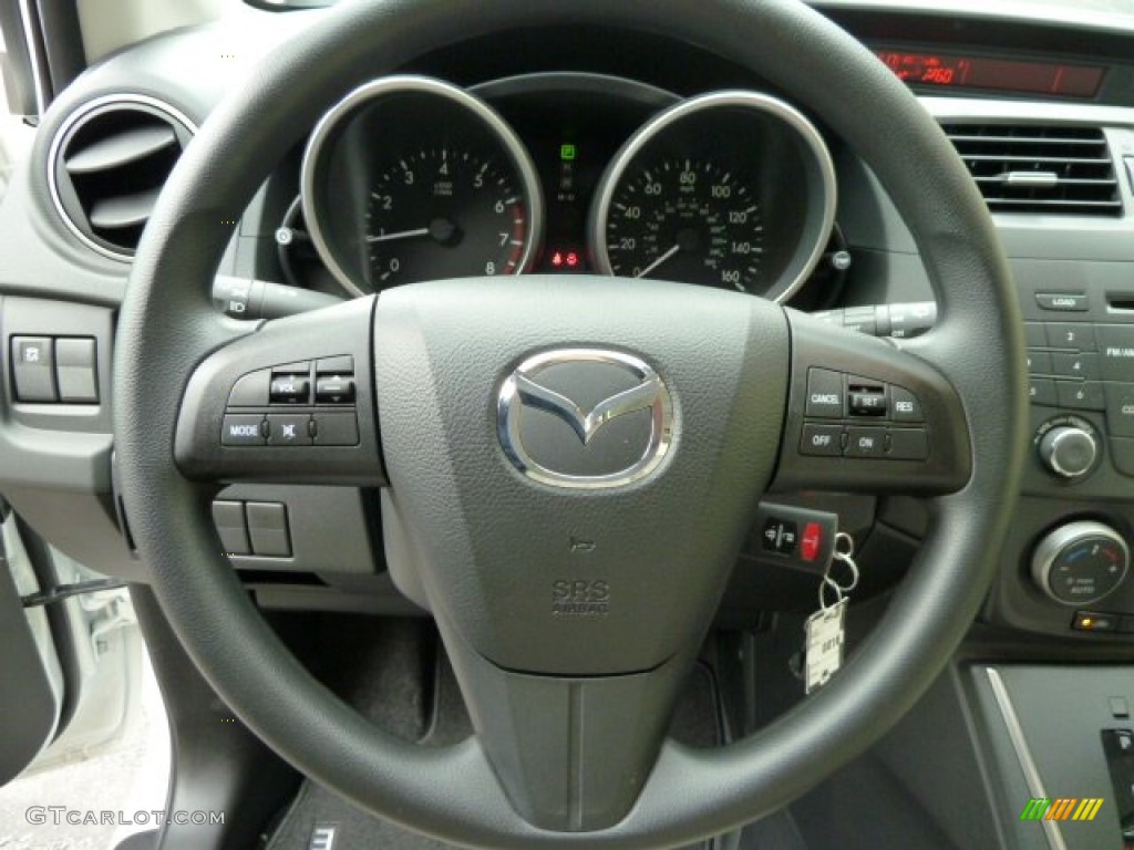 2012 Mazda MAZDA5 Sport Sand Steering Wheel Photo #52537629