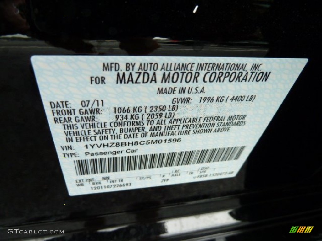 2012 MAZDA6 i Sport Sedan - Ebony Black / Black photo #19