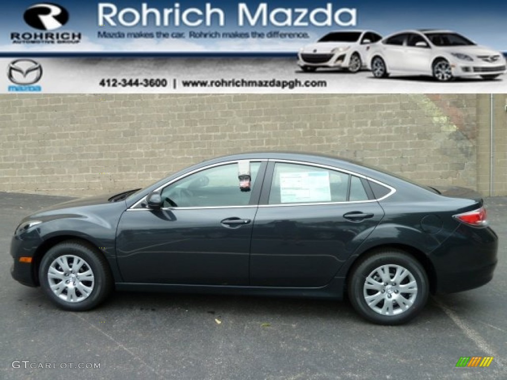 2012 MAZDA6 i Sport Sedan - Polished Slate / Black photo #1