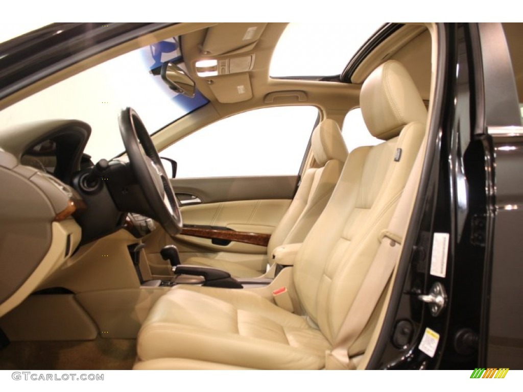 2009 Accord EX-L V6 Sedan - Crystal Black Pearl / Ivory photo #7