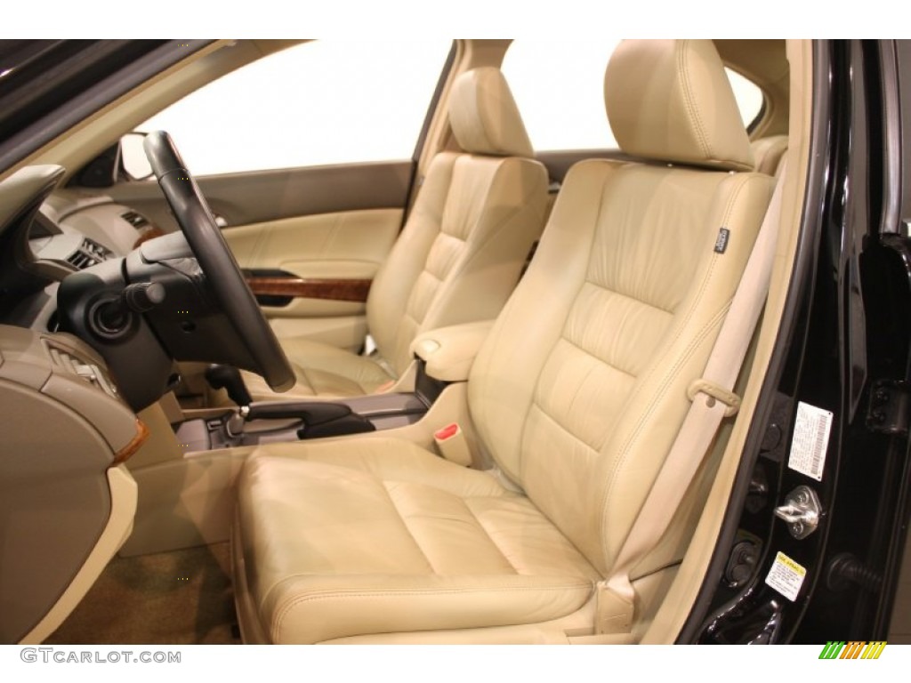 2009 Accord EX-L V6 Sedan - Crystal Black Pearl / Ivory photo #8