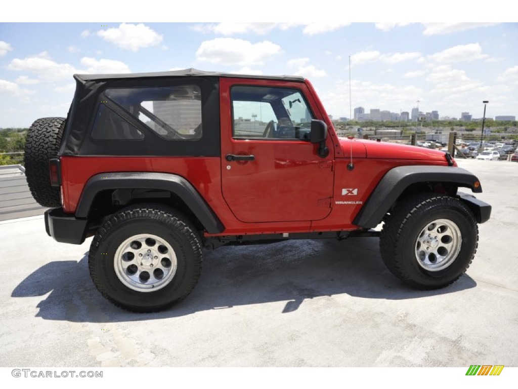 Flame Red 2007 Jeep Wrangler X 4x4 Exterior Photo #52543485