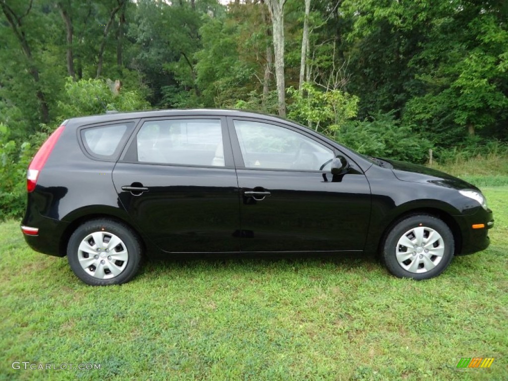 Black Noir Pearl 2012 Hyundai Elantra GLS Touring Exterior Photo #52544610