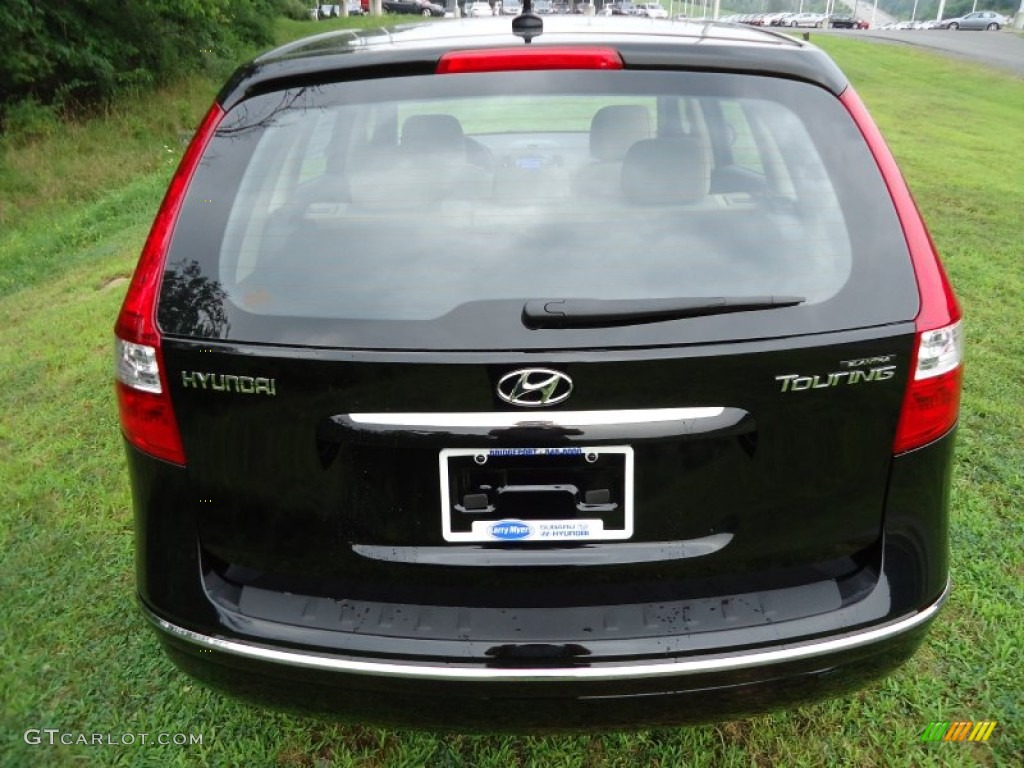 2012 Elantra GLS Touring - Black Noir Pearl / Beige photo #4