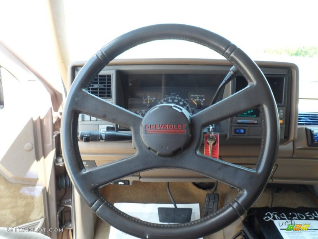 1994 Chevrolet C/K C2500 Extended Cab Beige Steering Wheel Photo #52544874