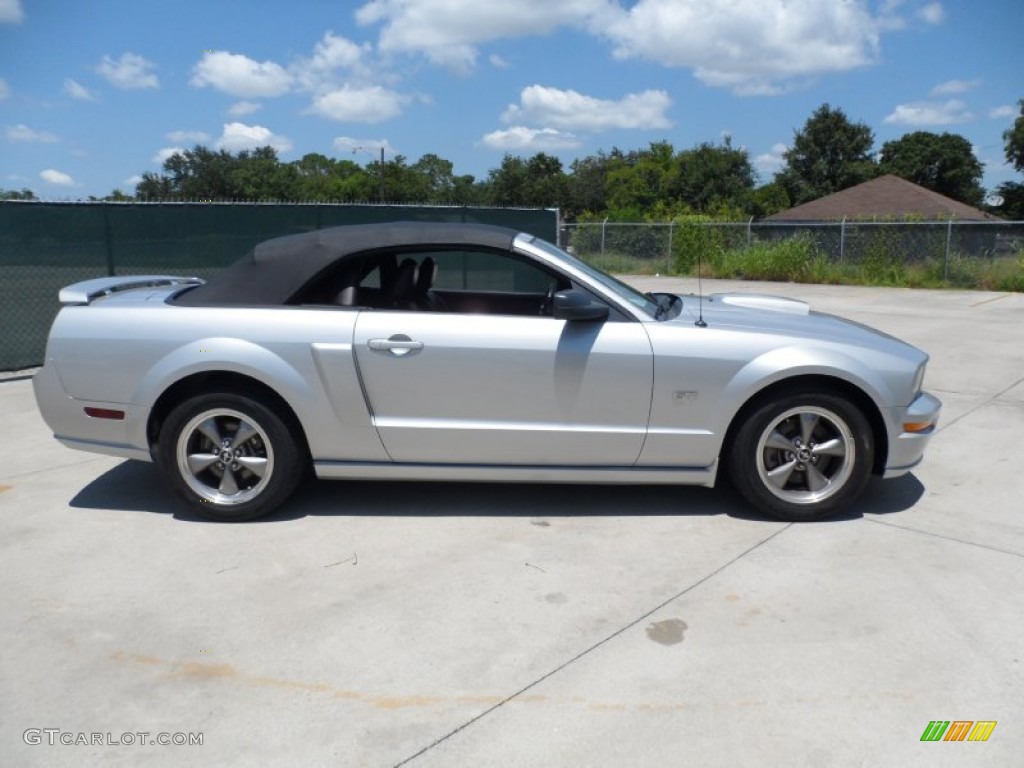 2007 Mustang GT Premium Convertible - Satin Silver Metallic / Dark Charcoal photo #2