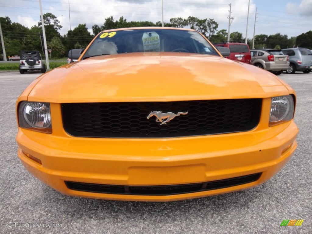 2009 Mustang V6 Coupe - Grabber Orange / Dark Charcoal photo #14