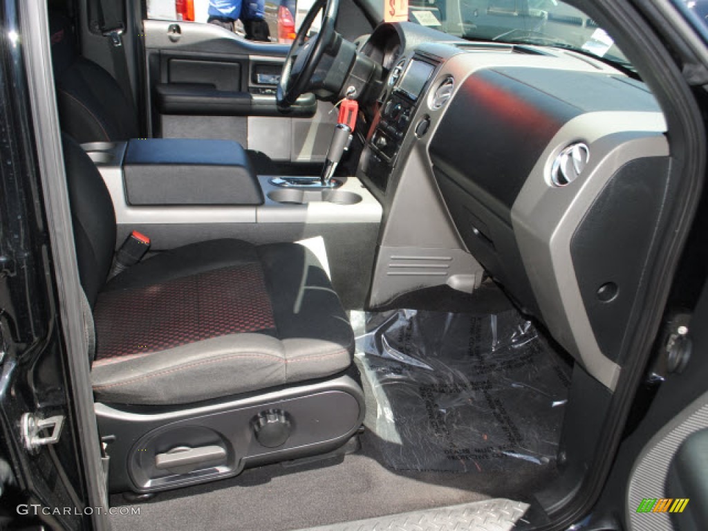 Black/Red Interior 2007 Ford F150 FX2 Sport SuperCrew Photo #52553072