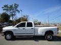 2009 Bright White Dodge Ram 3500 SLT Quad Cab 4x4 Dually  photo #2