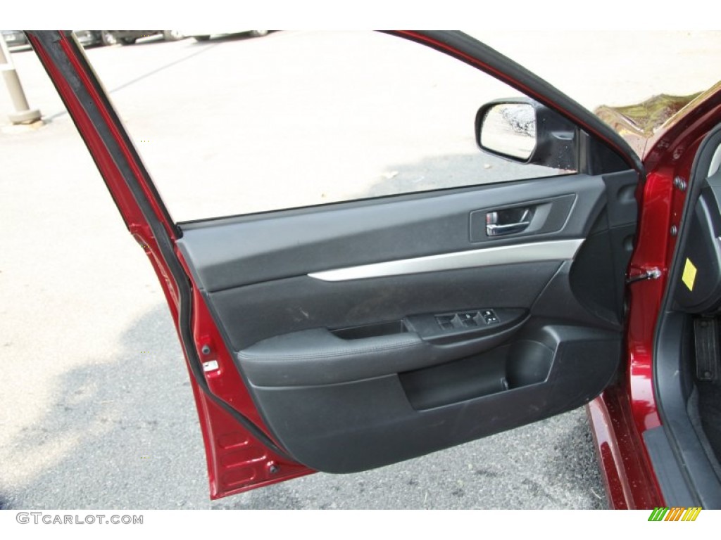 2010 Subaru Legacy 2.5i Sedan Off Black Door Panel Photo #52553852